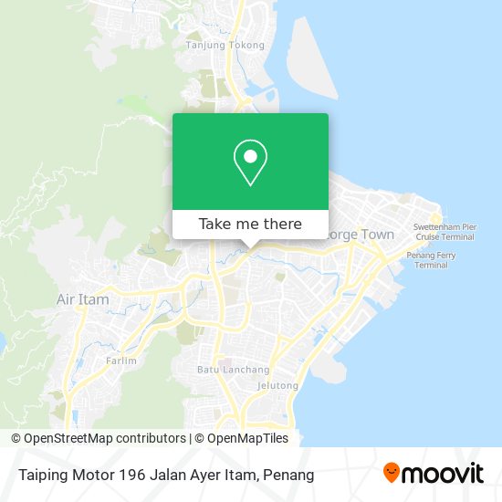 Peta Taiping Motor 196 Jalan Ayer Itam