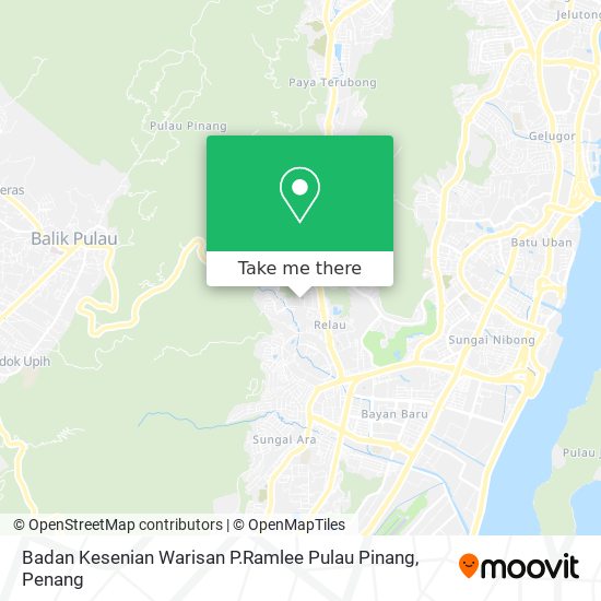 Peta Badan Kesenian Warisan P.Ramlee Pulau Pinang
