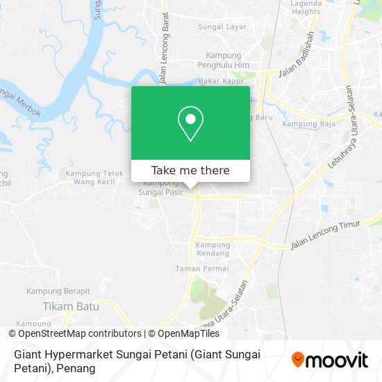 Giant Hypermarket Sungai Petani map