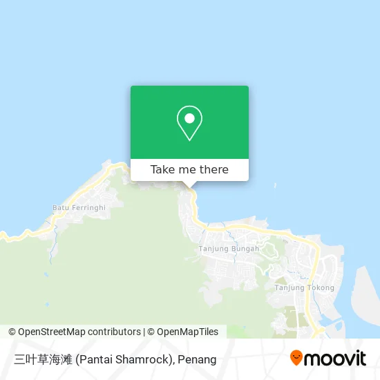 三叶草海滩 (Pantai Shamrock) map