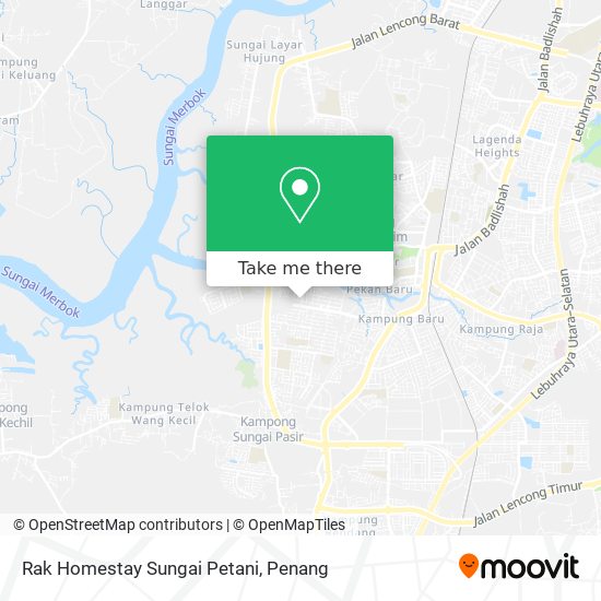 Peta Rak Homestay Sungai Petani