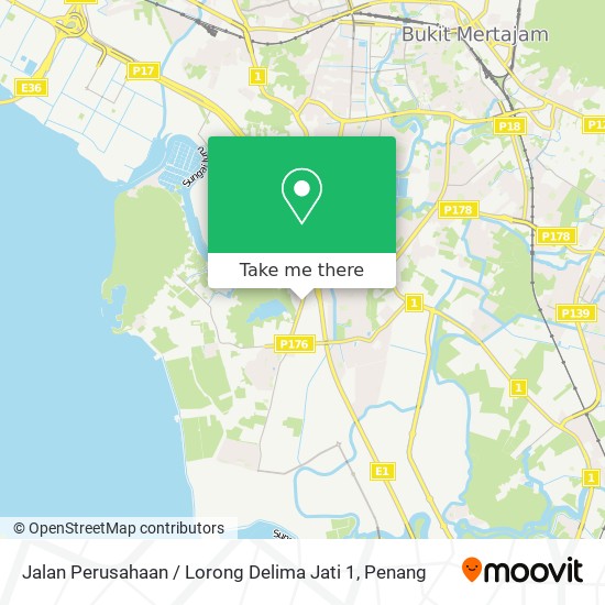 Jalan Perusahaan / Lorong Delima Jati 1 map