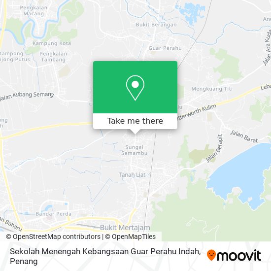 Sekolah Menengah Kebangsaan Guar Perahu Indah map