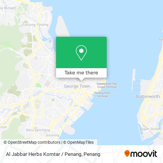 Al Jabbar Herbs Komtar / Penang map