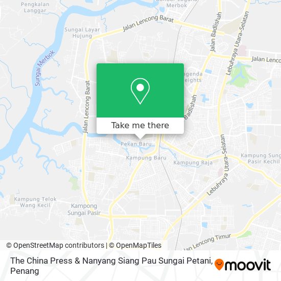Peta The China Press & Nanyang Siang Pau Sungai Petani