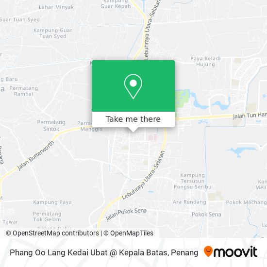 Phang Oo Lang Kedai Ubat @ Kepala Batas map