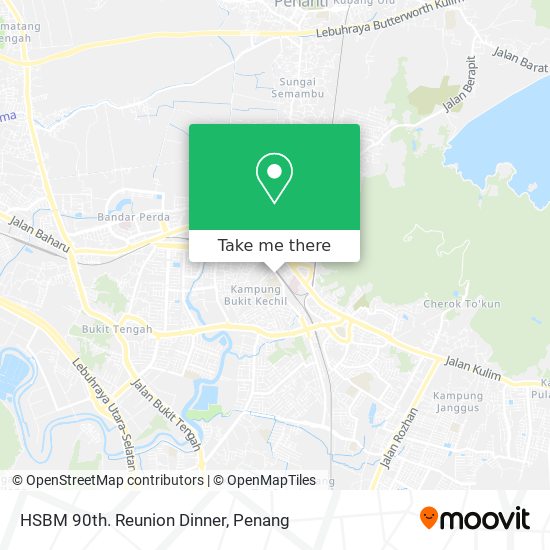 HSBM 90th. Reunion Dinner map
