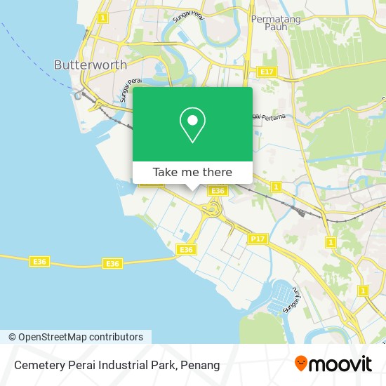 Cemetery Perai Industrial Park map