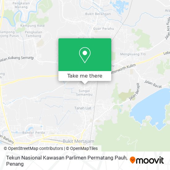 如何坐公交去pulau Pinang的tekun Nasional Kawasan Parlimen Permatang Pauh