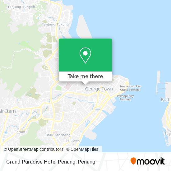 Grand Paradise Hotel Penang map