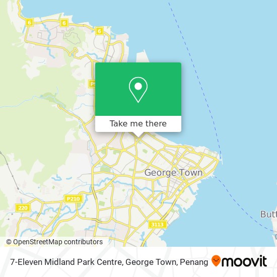 7-Eleven Midland Park Centre, George Town map