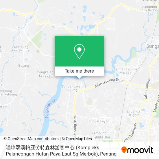嚜埠双溪帕亚劳特森林游客中心 (Kompleks Pelancongan Hutan Paya Laut Sg Merbok) map