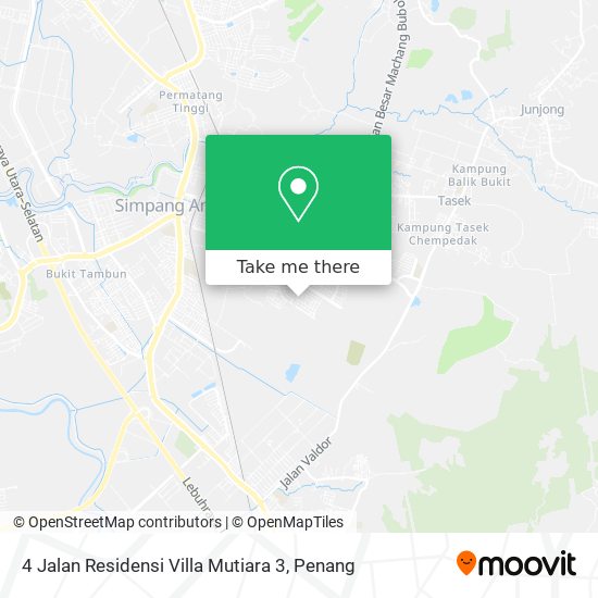 Peta 4 Jalan Residensi Villa Mutiara 3