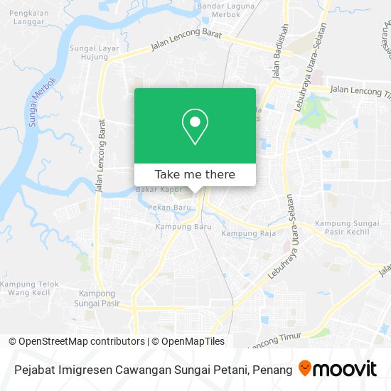 Peta Pejabat Imigresen Cawangan Sungai Petani