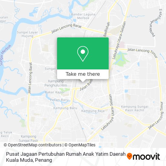 Peta Pusat Jagaan Pertubuhan Rumah Anak Yatim Daerah Kuala Muda