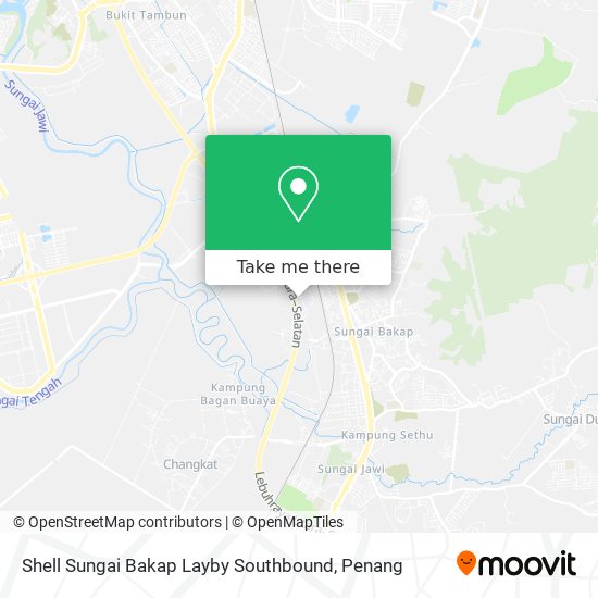 Peta Shell Sungai Bakap Layby Southbound