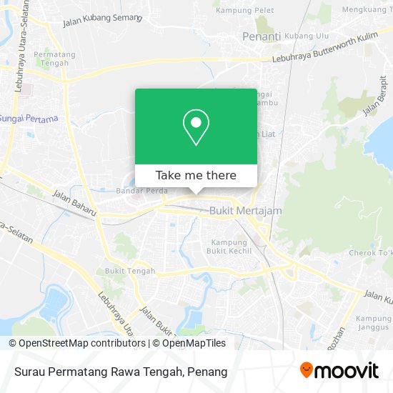 Surau Permatang Rawa Tengah map