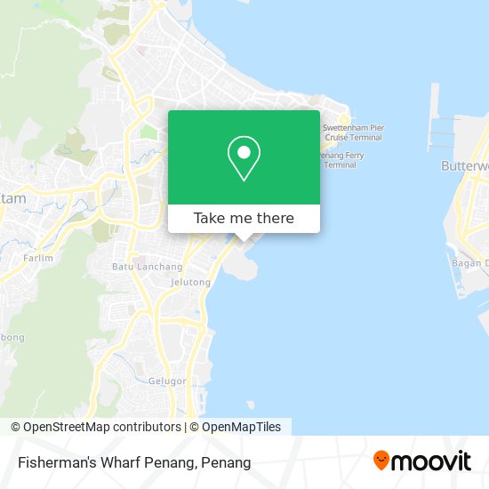 Peta Fisherman's Wharf Penang
