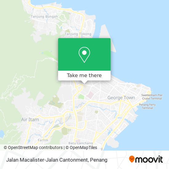 Jalan Macalister-Jalan Cantonment map