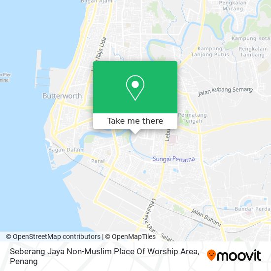 Seberang Jaya Non-Muslim Place Of Worship Area map