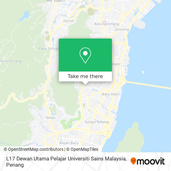 L17 Dewan Utama Pelajar Universiti Sains Malaysia map