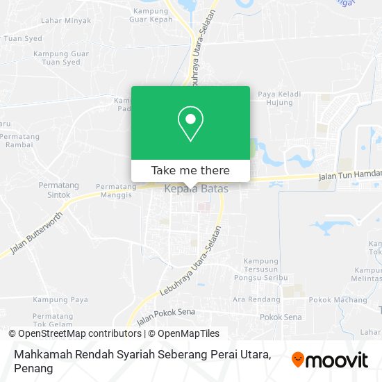 Mahkamah Rendah Syariah Seberang Perai Utara map