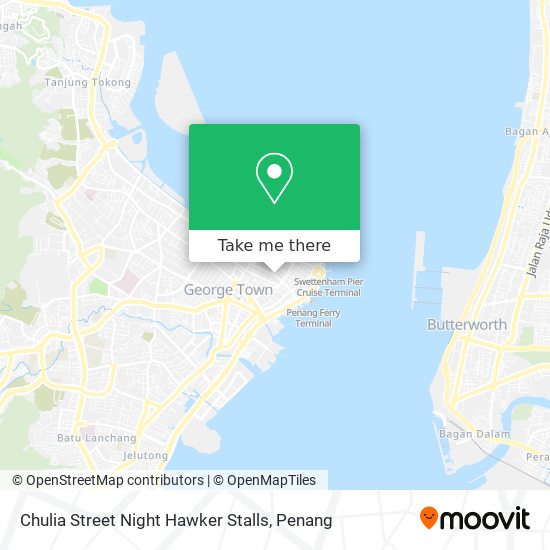 Chulia Street Night Hawker Stalls map