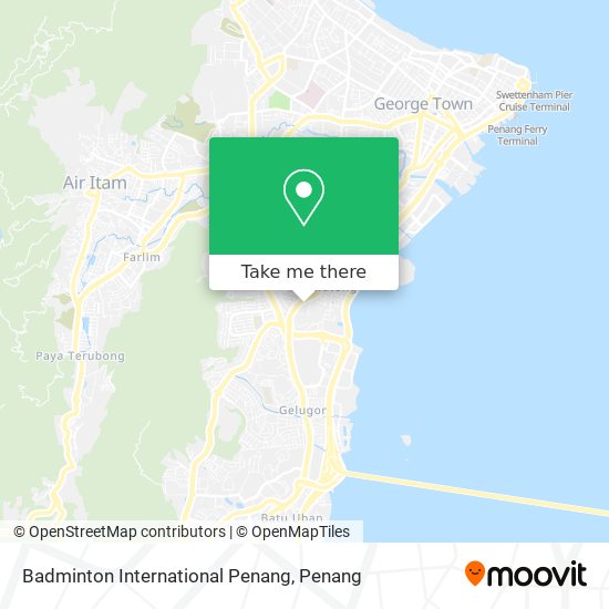 Peta Badminton International Penang