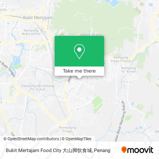Peta Bukit Mertajam Food City 大山脚饮食城