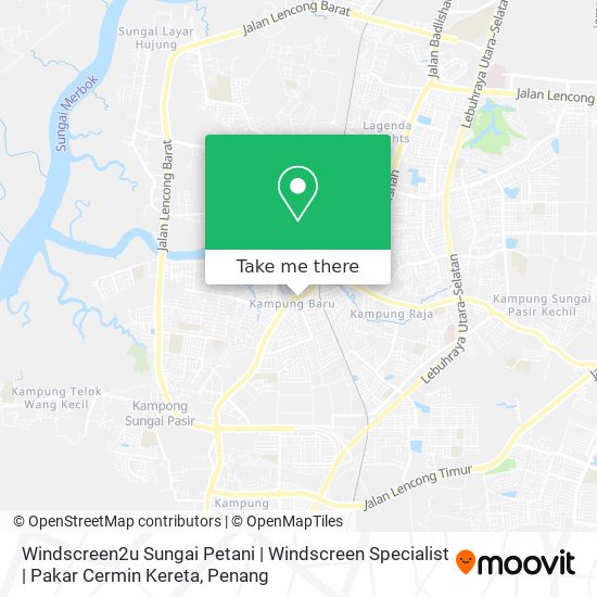 Peta Windscreen2u Sungai Petani | Windscreen Specialist | Pakar Cermin Kereta