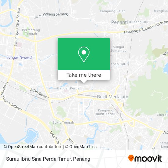 Peta Surau Ibnu Sina Perda Timur