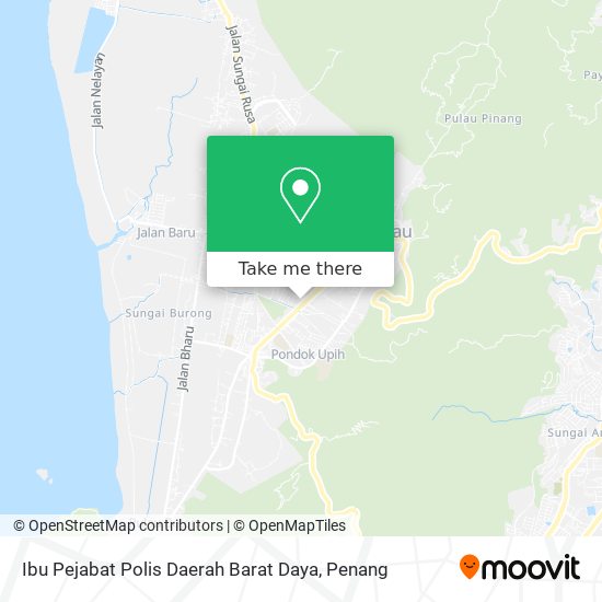 Peta Ibu Pejabat Polis Daerah Barat Daya