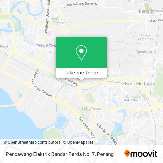 Pencawang Elektrik Bandar Perda No. 7 map