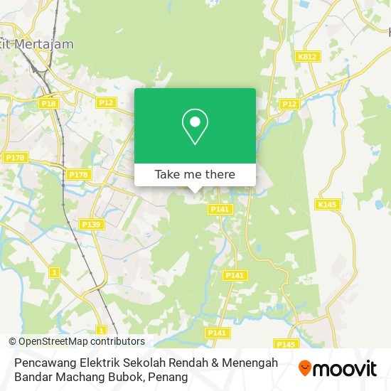 Pencawang Elektrik Sekolah Rendah & Menengah Bandar Machang Bubok map