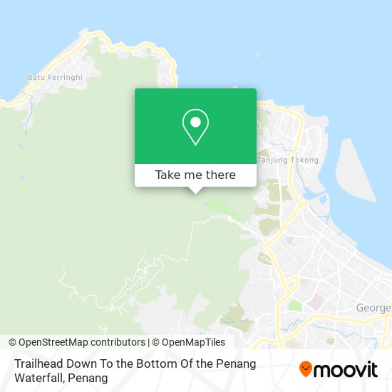 Trailhead Down To the Bottom Of the Penang Waterfall map