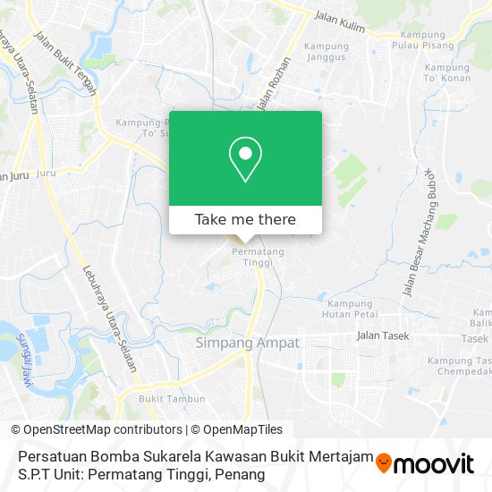 Peta Persatuan Bomba Sukarela Kawasan Bukit Mertajam S.P.T Unit: Permatang Tinggi