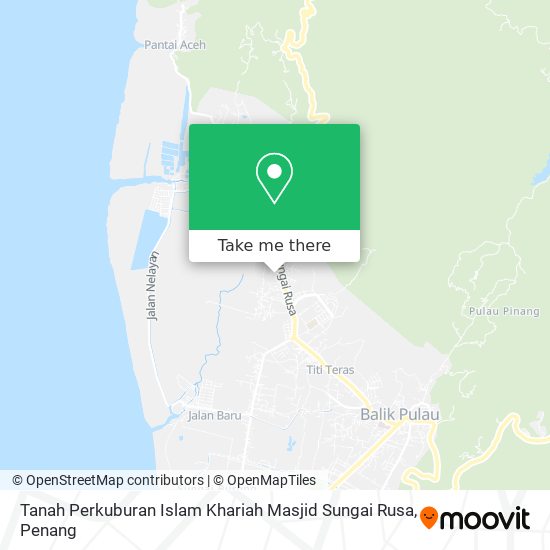 Tanah Perkuburan Islam Khariah Masjid Sungai Rusa map