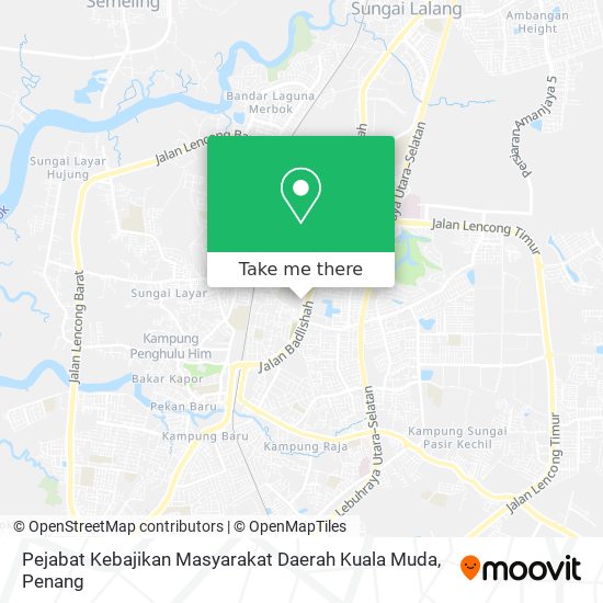 Pejabat Kebajikan Masyarakat Daerah Kuala Muda map