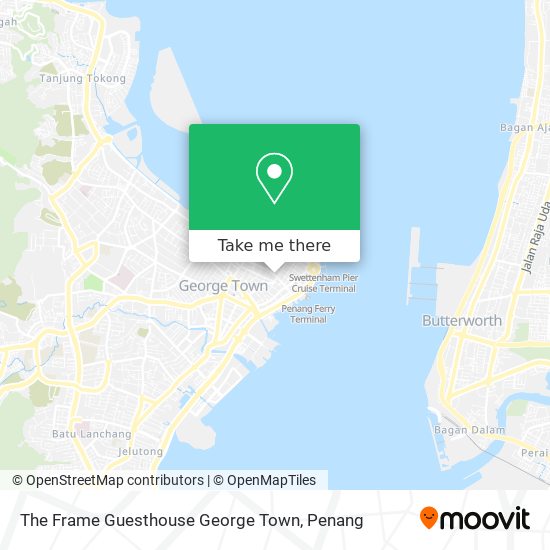 The Frame Guesthouse George Town map