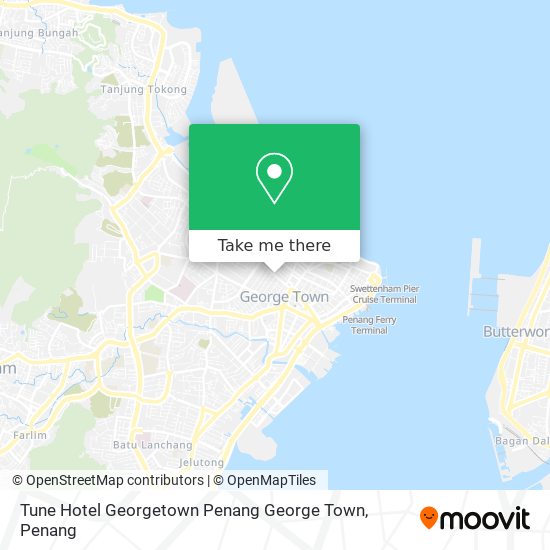 Tune Hotel Georgetown Penang George Town map