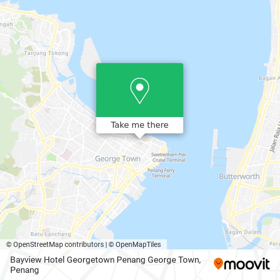 Peta Bayview Hotel Georgetown Penang George Town