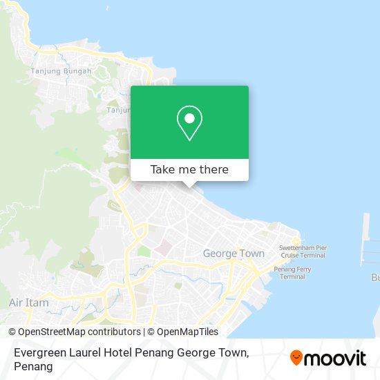 Peta Evergreen Laurel Hotel Penang George Town