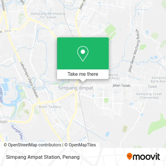 Simpang Ampat Station map