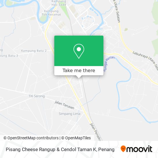 Pisang Cheese Rangup & Cendol Taman K map