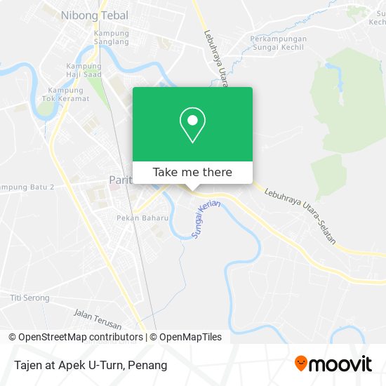 Tajen at Apek U-Turn map