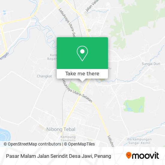 Pasar Malam Jalan Serindit Desa Jawi map