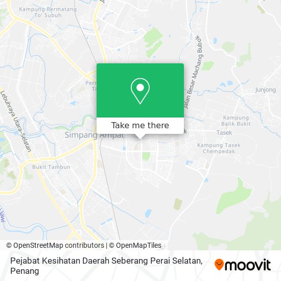 Pejabat Kesihatan Daerah Seberang Perai Selatan map