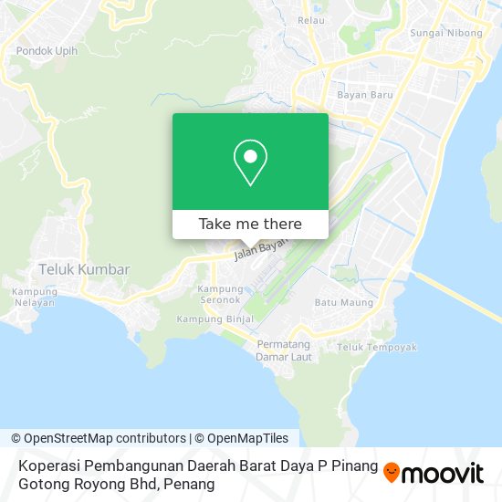 Peta Koperasi Pembangunan Daerah Barat Daya P Pinang Gotong Royong Bhd