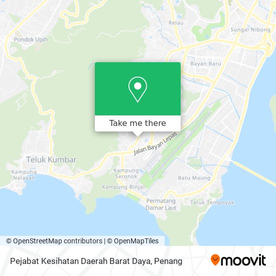 Pejabat Kesihatan Daerah Barat Daya map