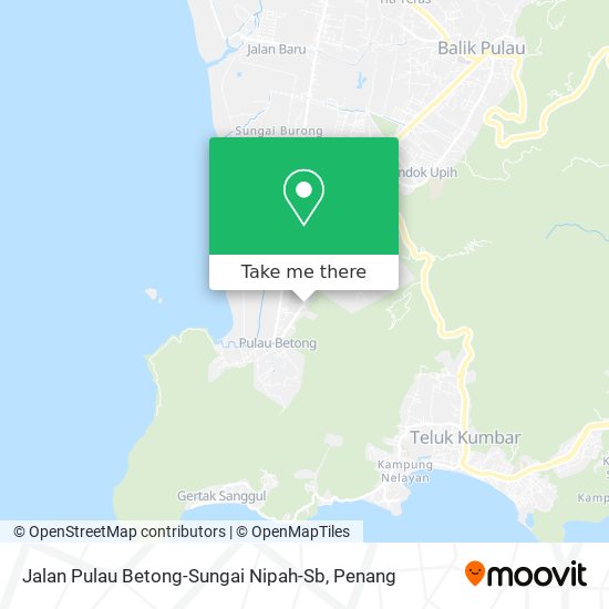 Jalan Pulau Betong-Sungai Nipah-Sb map